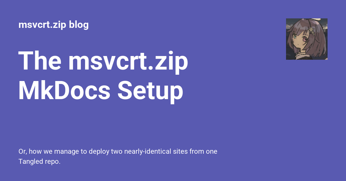The msvcrt.zip MkDocs Setup - msvcrt.zip blog